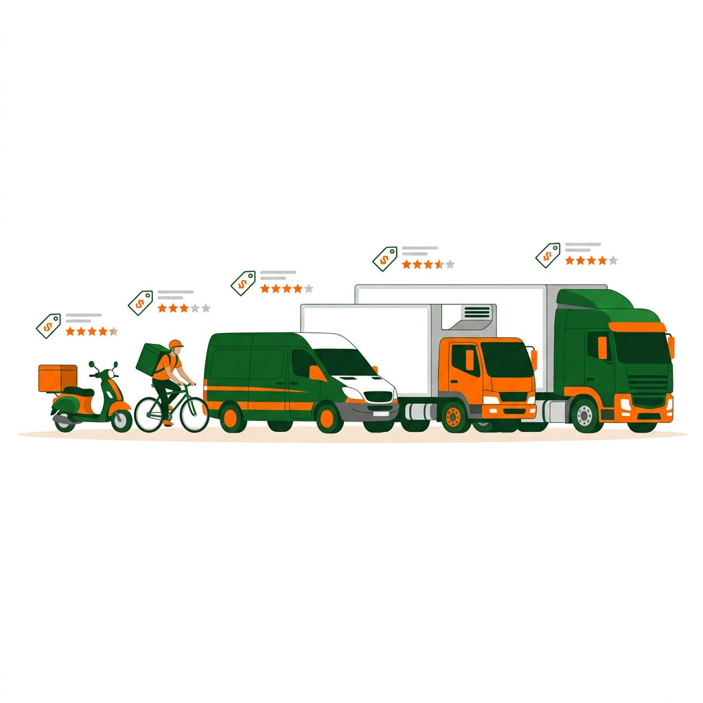 Illustrazione confronto prezzi corrieri