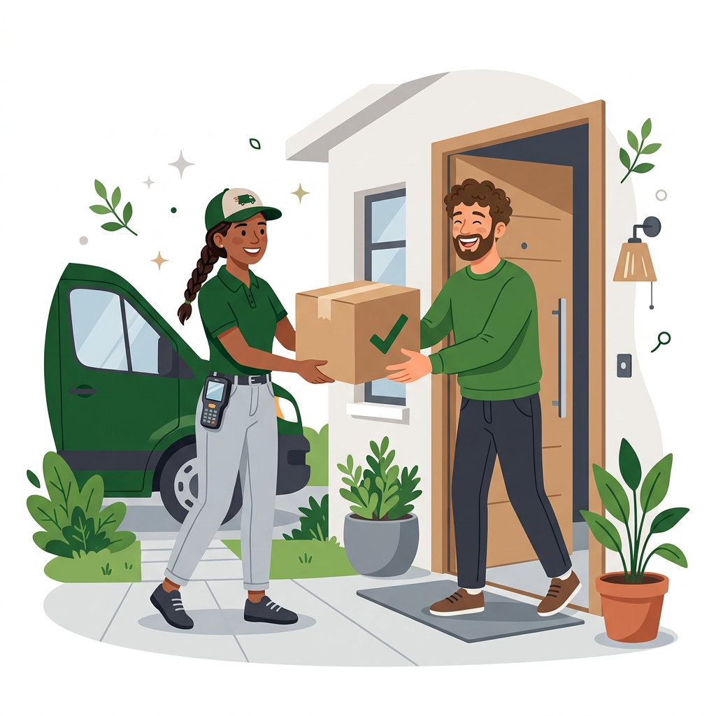 Illustrazione spedizione e risparmio